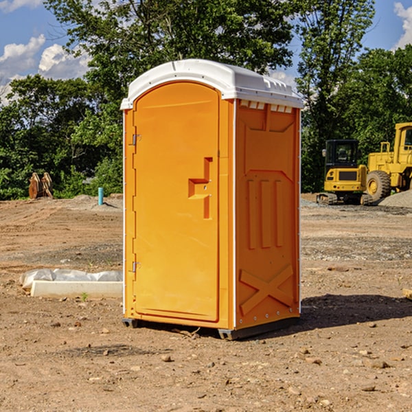 how often are the porta potties cleaned and serviced during a rental period in Radium Springs NM